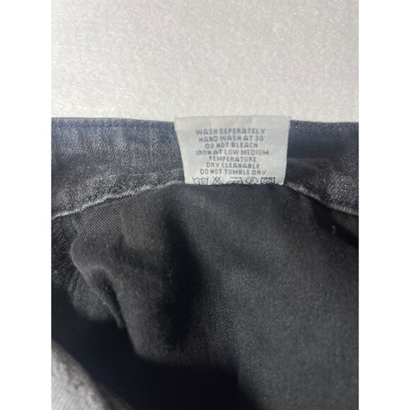 Madcap England Black Denim Flare Leg Jeans High Waist Size 32R - Picture 5 of 8